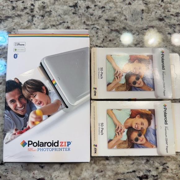 Photo Printer Polaroid Zip Sticker Paper Mobile Printer Portable